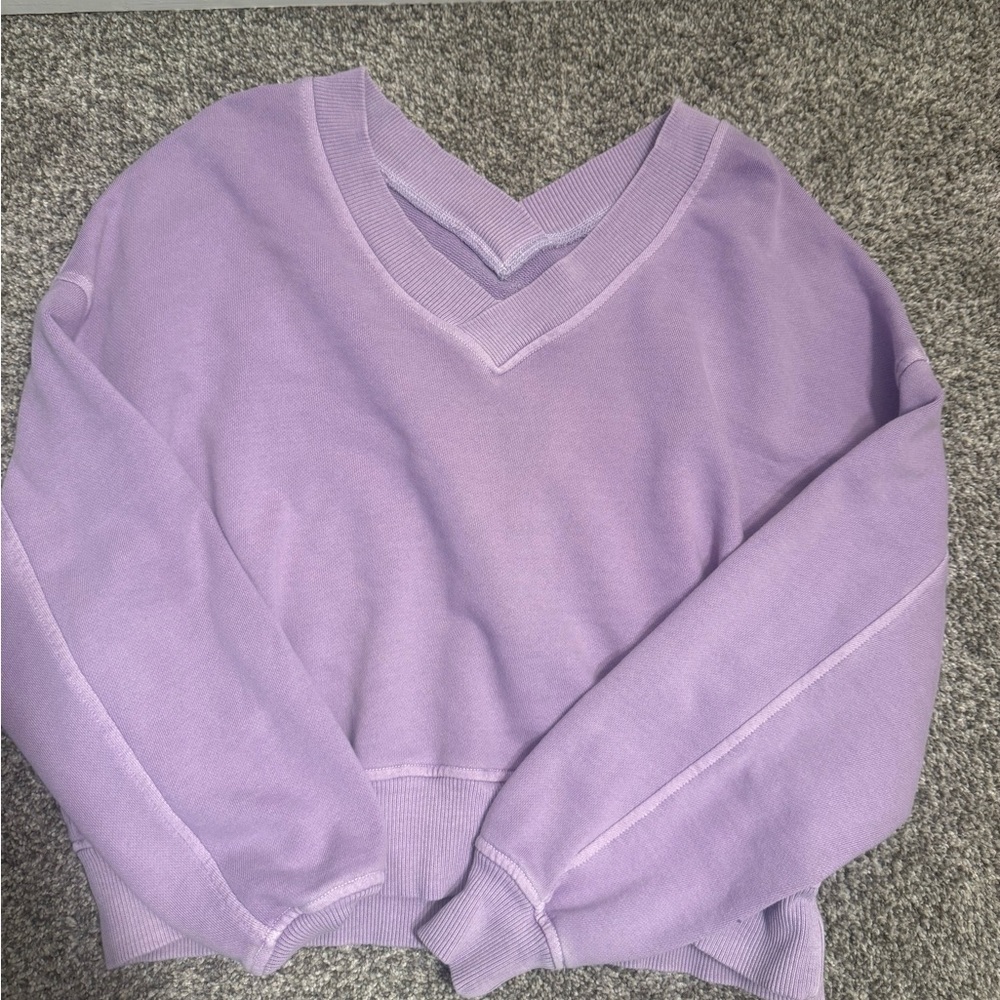 Aerie Lavender V-Neck Sweater